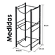 thumbnail image 2 of Rack 3 Botellones 20lts Estante Organizador Bidones Agua Negro, 2 of 7