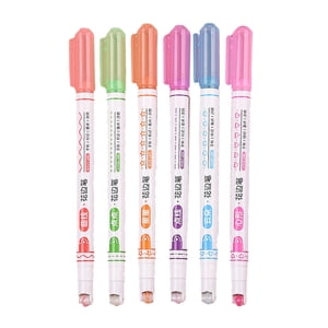 Bothyi - Lápiz Resaltador De Línea Curva, Marcador De Identificación, Álbum De Recortes De Oficina Pem