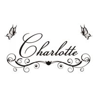 Rienda Libre Graphics - Decomural Personalised Name Butterfly Swirl Ws-44227