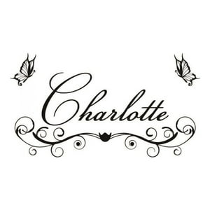 Rienda Libre Graphics - Decomural Personalised Name Butterfly Swirl Ws-44227