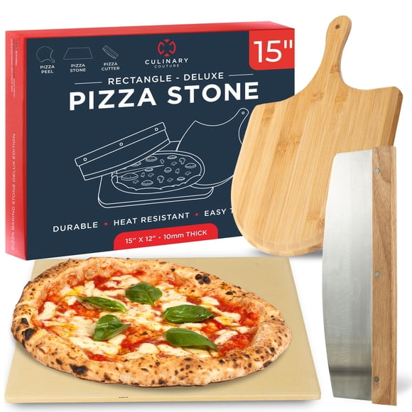 Juego de piedra para pizza Culinary Couture 38x30 cm 3 piezas cerámica