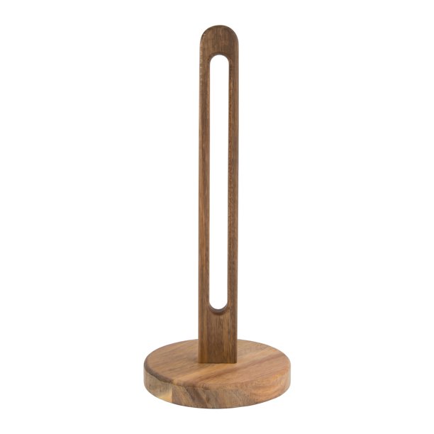 REGALWOVEN Soporte para Toallas de Papel de Encimera, Dispensador de Toallas de Papel con Base Antideslizante, Decoración de Cocina de Madera para Baño, Hogar Marrón Claro B 11.4x5.1in