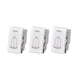 thumbnail image 1 of Pack 3 Modulo Interruptor Pulsador 10A 250V Diseño Campana Blanco, 1 of 4