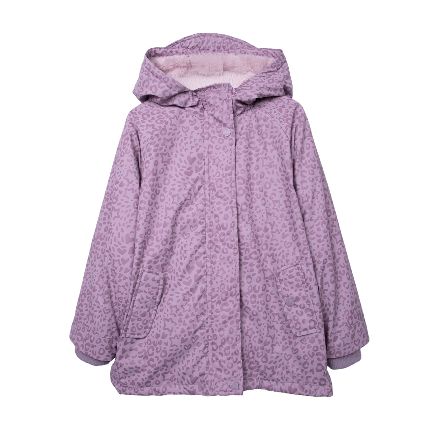 Pillin - Chaqueta Niña Impermeable Animal Print Malva