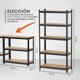 thumbnail image 3 of Estante Metalico Organizador 180x90x40 cm Negro 5 Niveles 2 en 1, 3 of 7