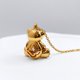 thumbnail image 5 of Collar Y Colgante Osito, Plata 925, Oro 18k, Circonitas Dorado, 5 of 9