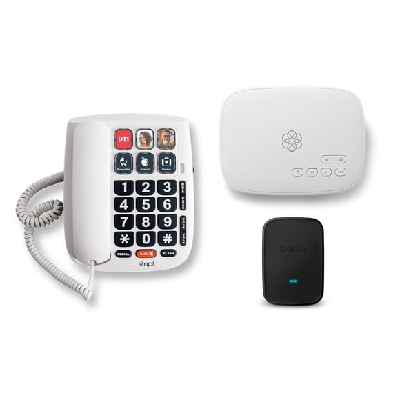 Software ooma Teléfono Doméstico Familiar Plan Premier