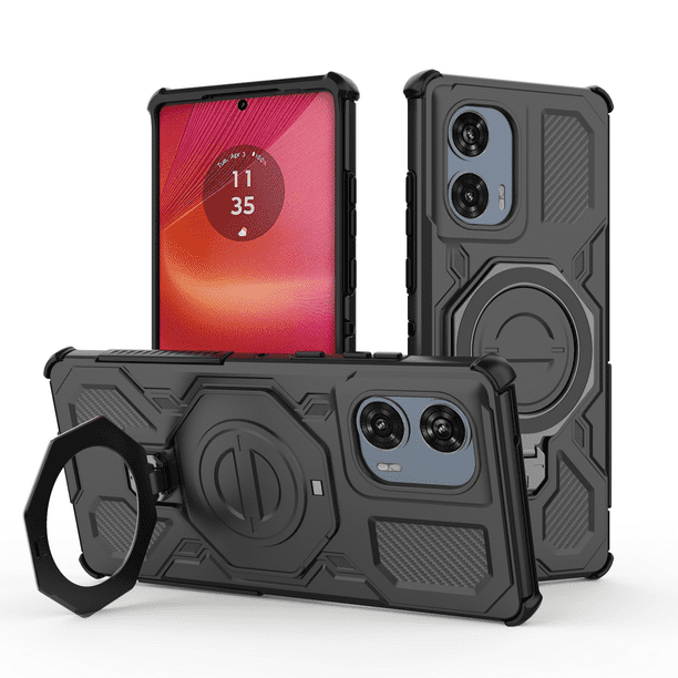 Funda FOXDOCK para Motorola Edge 50 Fusion 5G , magnética, ligera, soporte 360°, antigolpes