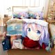 thumbnail image 1 of Is the order a rabbit Bedding Set Single Twin Full Size Bed Set Adult Kid Bedroom Duvetcover Sets Anime Girl Bed Sheets, 1 of 5