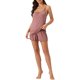 thumbnail image 1 of INSPIRE CHIC Conjunto de Pijama para Mujer con Volantes, Camiseta sin Mangas y Pantalones Cortos de Rayón Suave para Primavera Verano S Rosa, 1 of 6