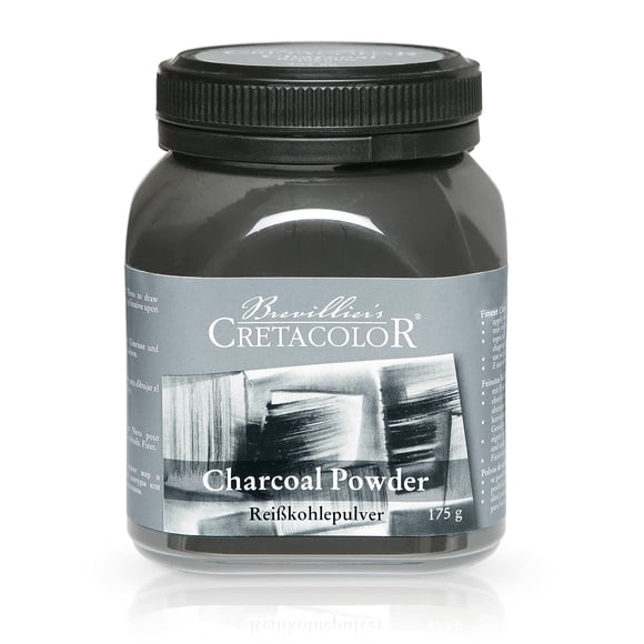 Polvo de carbón Cretacolor 175 g, altamente pigmentado y resistente a la luz