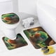 thumbnail image 4 of Loro-theme 4-Piece Shower Curtain Set with Rugs, Waterproof Bathroom Decor Set Includes Bath Mat, U-Shaped Rug, Toilet Lid Cover and Curtain with Hooks, 4 of 6
