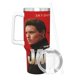 thumbnail image 3 of El Día del Chacal Vaso aislado de acero inoxidable con asa, diseño temático, regalo para familia, amigos y fans; incluye pajita y encaja en el portavasos estándar, 40 oz, 3 of 6