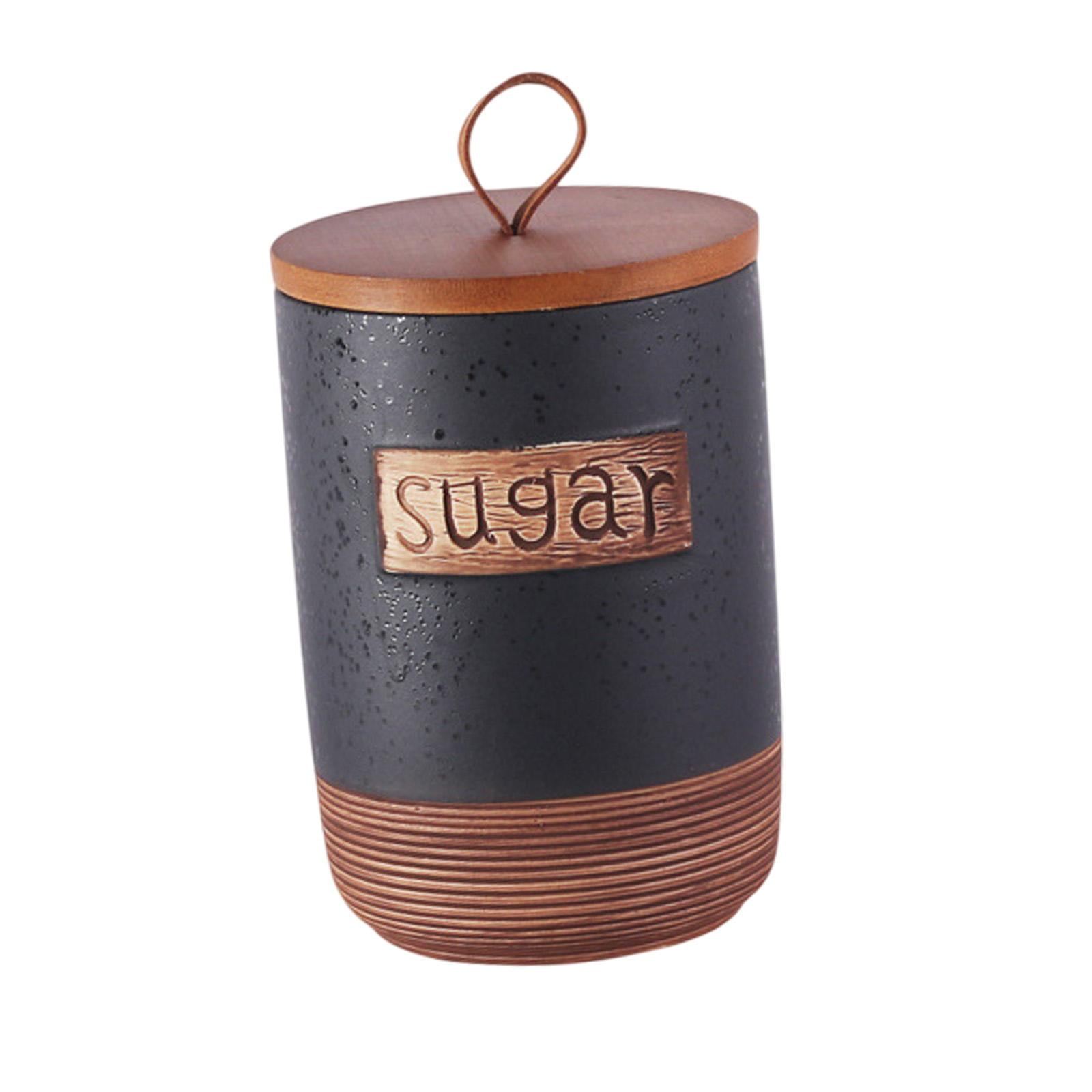 Bothyi - Contenedor De Almacenamiento De Cerámica, Tarro De Almacenamiento De Frijoles Para Condimentos De Dulces, Azúcar De Galleta