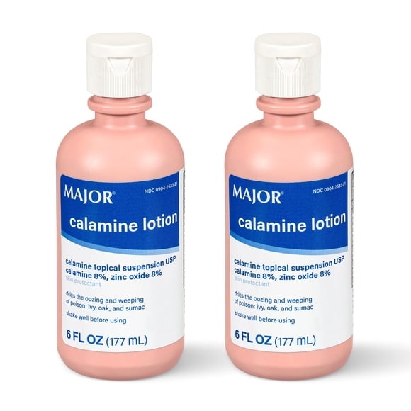 Loción de Calamina MAJOR 177 ml Protector de Piel Paquete de 2