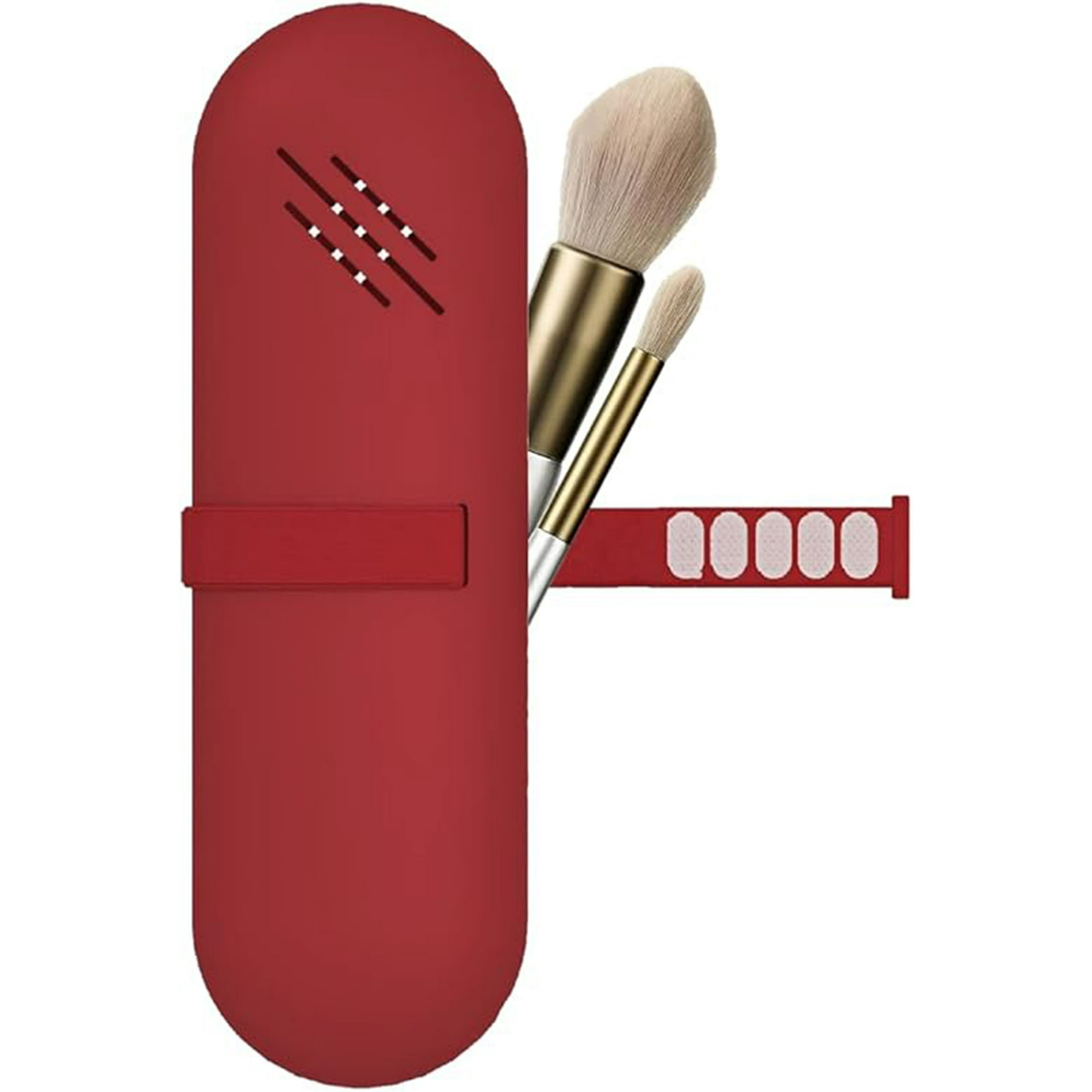 Veatool - La Funda Del Cepillo De Maquillaje Contiene La Caja, Con La Caja De Tejido De Maquillaje, Para Proteger Tu Cepillo De Maquillaje. Soporte Impermeable Portátil Para Viajes