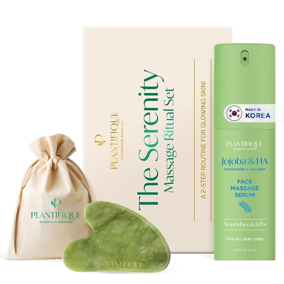 Set Ritual De Masaje Premium Jade Gua Sha + Oil