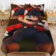 thumbnail image 1 of Super Mario 3-Piece Comforter Set for Bedroom Super Mario Bedding Set for Kids Adults Soft Microfiber Duvet Cover Set with Zipper Closure, 1 of 5