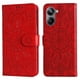 thumbnail image 1 of Funda tipo cartera FOXDOCK para Realme 10 4G , diseño girasol en relieve, cuero PU, cierre magnético, soporte y tarjetero, 1 of 5