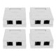 thumbnail image 2 of 4 Paquetes 2ports CAT5E CAT6 Cable De Red De La Red De La Superficie De La Pared De La Pared Adhesiva, 2 of 5