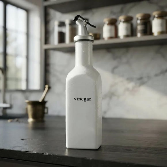 Vinagrera Antigoteo Aceitera Cocina Decorativa 250ml blanco 1