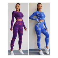 Flix Spa - Pack 2 Conjuntos Deportivos Mujer Tie Dye Manga Larga Push Up