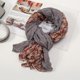 thumbnail image 1 of suxuMhao Bufanda Floral de Moda, Bufanda Ligera Arrugada y Translúcida Tipo Chal para Primavera y Otoño, 2 Piezas, Bufanda con Sensación Suave de Seda de Poliéster, 70.87x35.43in, Gris + Beige,, 1 of 2