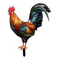 Magideal - Estacas De Estatua De Animales De Gallo, Escultura De Pollo, Figuras Acrílicas, Decoración De Suelo, Figuras De Arte, Estacas De Jardín, Adornos Para