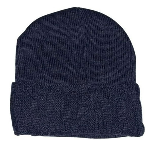Gorro Beanie Con Doblez Y Tejido Unicolor Para Hombres y Mujeres Adultos y Jovenes