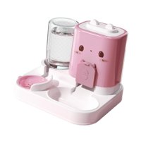 Magideal - Comedero Automático 2 En 1 Para Mascotas, Extraíble, Portátil Y Práctico Para Gatos, Cuenco De Alimentación Para Animales Pequeños, Gatitos Y Cachorro Rosa