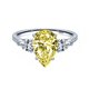 thumbnail image 1 of Anillos de Boda de Plata Esterlina de 4 Quilates Anillo de Diamante Simulado Amarillo/morado con CZ de 4 Puntas Anillo de Compromiso en Forma de Lágrima y Pera Anillo de Promesa Nupcial, 1 of 7