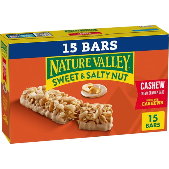 Barras de granola Nature Valley de anacardo, dulces y saladas, 510 g