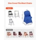 thumbnail image 4 of Fundas de silla VEVOR de poliéster y elastano elástico, 50 unidades, color azul real, 4 of 9