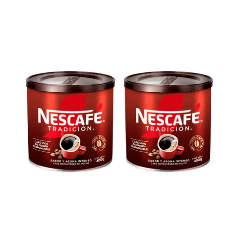 Pack X2 Café Nescafé® Tradición Tarro 400G