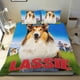 thumbnail image 1 of Lassie Conjunto de sábanas temático, trío de piezas, cómodo y amigable con la piel, diseño único, regalo de decoración para el hogar para familiares, amigos y fans, 90 cm * 190 cm, 1 of 6
