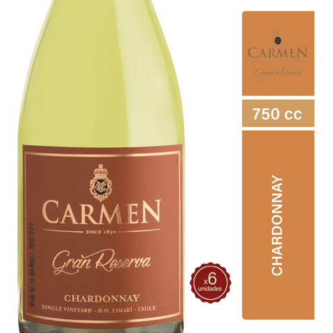 Vino Carmen Gran Reserva Chardonnay 750Cc X6