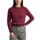 thumbnail image 2 of INSPIRE CHIC Suéter de Mujer Cuello Redondo de Punto de Manga Larga Dobladillo Elástico Capa Base Otoño Invierno Casual Top de Punto Acanalado XL Rojo, 2 of 6