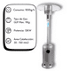 thumbnail image 2 of Estufa Exterior Silver Premium Calefactor Para Patio Terraza, 2 of 6