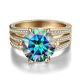 thumbnail image 1 of Anillos de Boda de Moissanita 5Uds Color D VVS1 Anillos de Compromiso de Diamante de Plata Esterlina S925 Anillos de Moissanita Azul/morado/rosa para Mujer con Certificado, 1 of 9