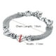 thumbnail image 4 of Pulsera Brazalete Plata 925 Corazones Borlas Cadenas plateado Talla única, 4 of 5