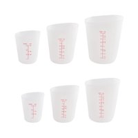 Xusx111 - Juegos De Tazas De Medición De Silicona De 6 Piezas Actualizados Esprime Y Vierta Tazas De Medición Líquidas Tazas De Fusión De Chocolate Flexibles