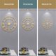 thumbnail image 3 of Reloj de pared LEIKE, grande y moderno, metal, 40 cm, dorado rústico, 3 of 8