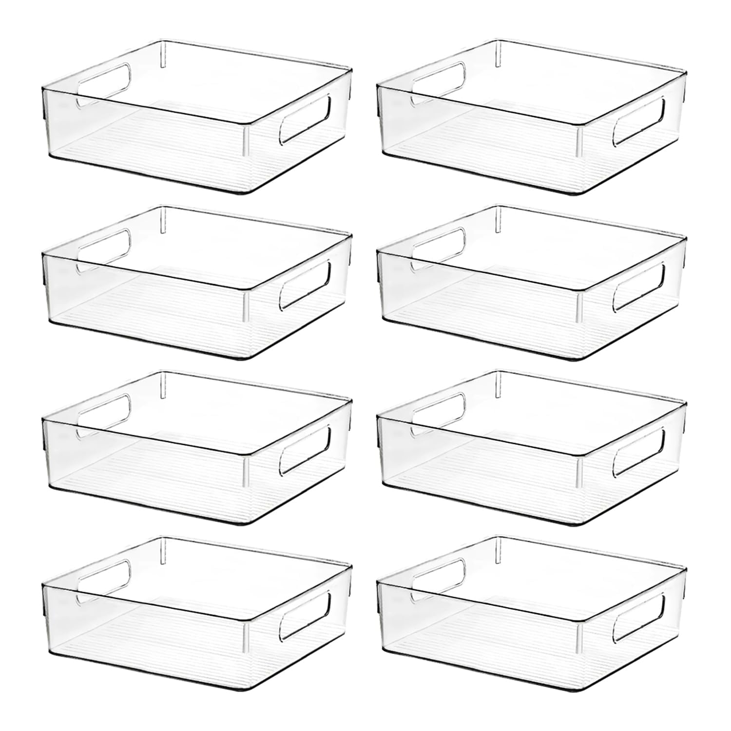 Contenedores De Almacenamiento Shelfshaper De Plástico Transparente, 10.8 X 7.9 X 3.4 Pulgadas (jueg