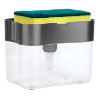 Genérico - Dispensador De Lavalozas Manual De 400Ml + Esponja Color Gris