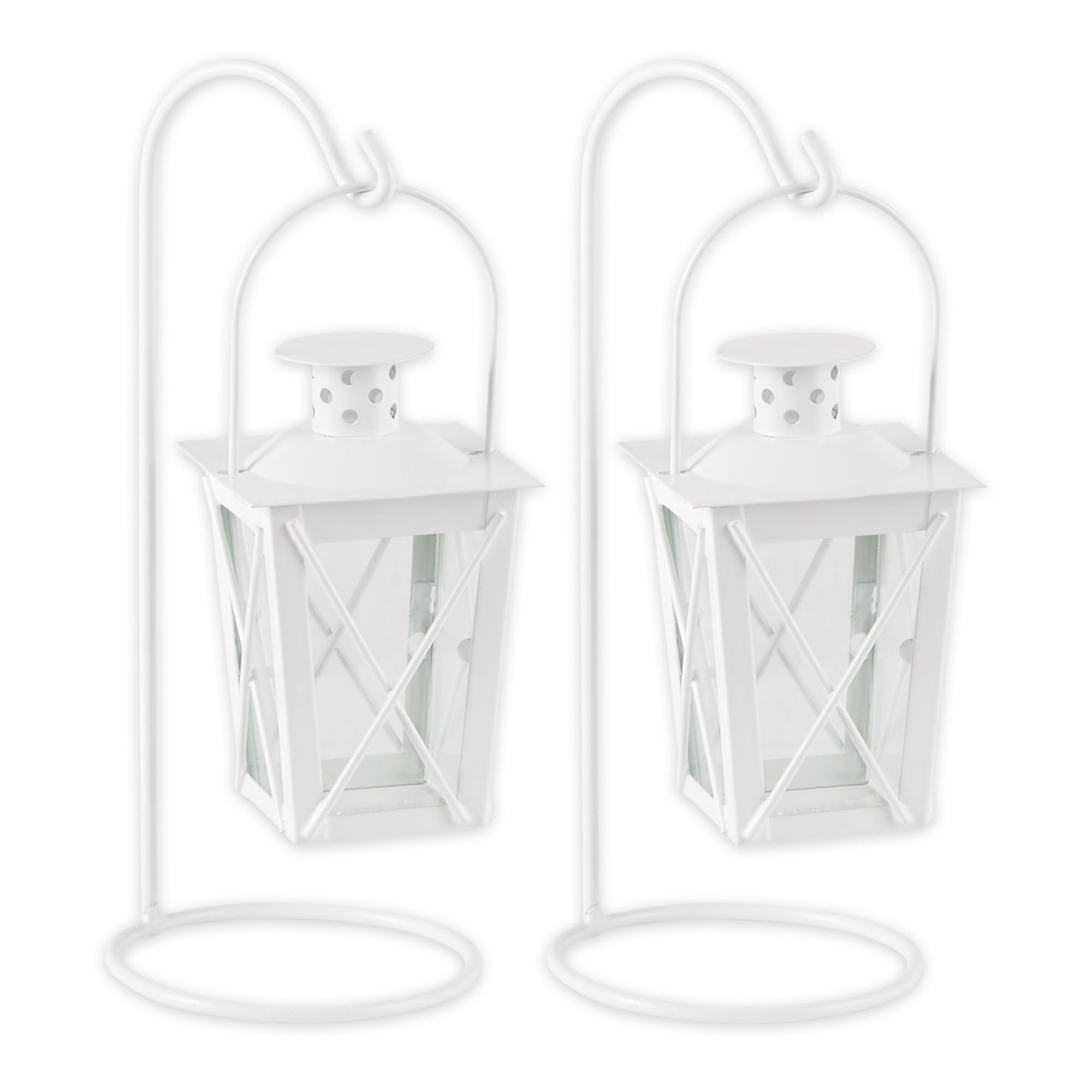 Farol Tipo Vela Zingz & Thingz Railroad, Tamaño Mini, Metal Blanco