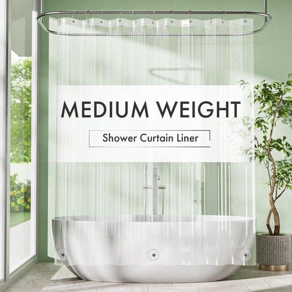 Amazer Extra Long Shower Curtain Liner 72 x 84 Clear Shower