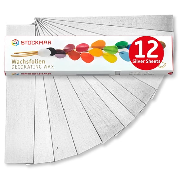 Hojas de cera de abejas STOCKMAR Plata 12 unidades 20x4 cm