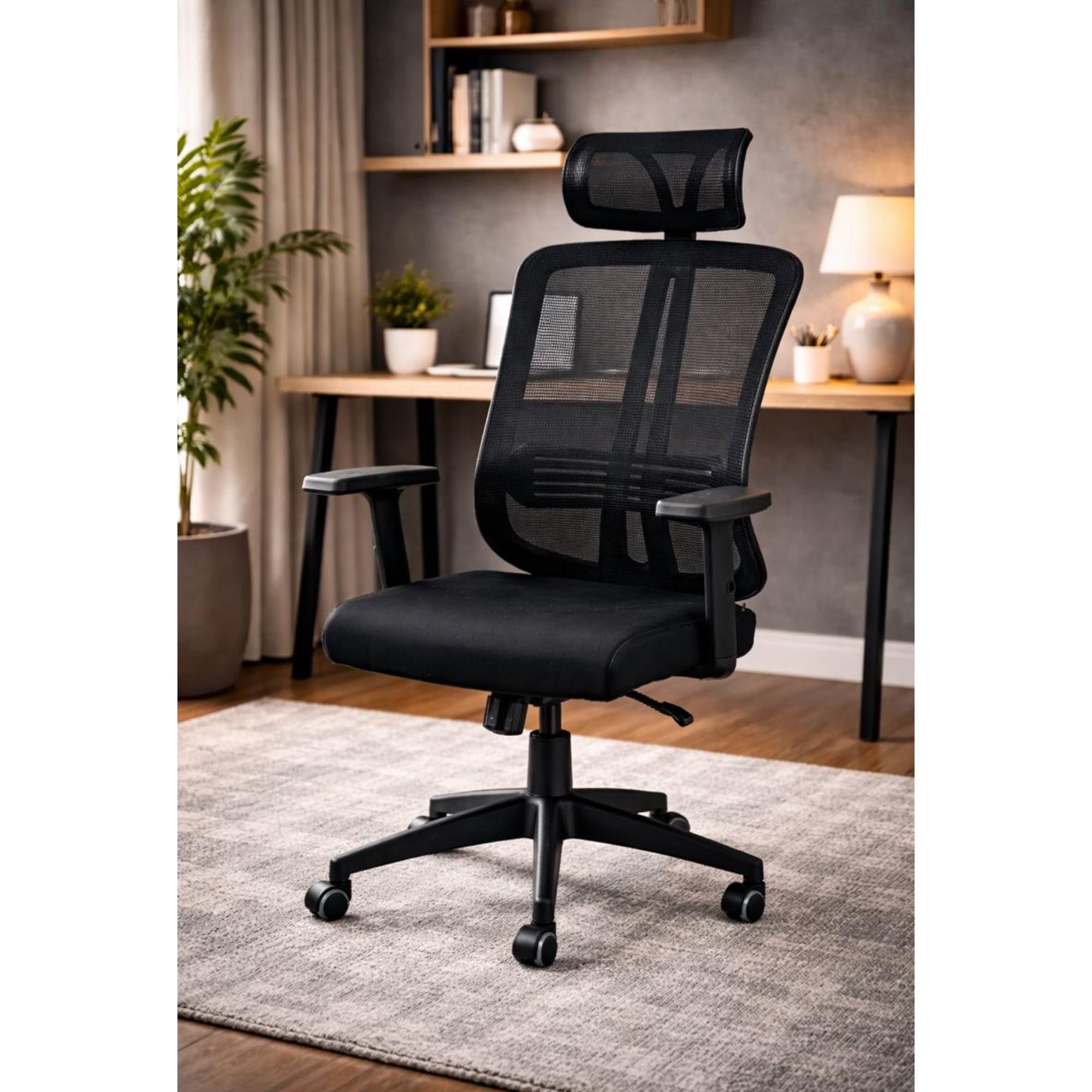 Cosas Casa - Silla De Oficina Apoyacabeza, Con Brazo Regulable Doha