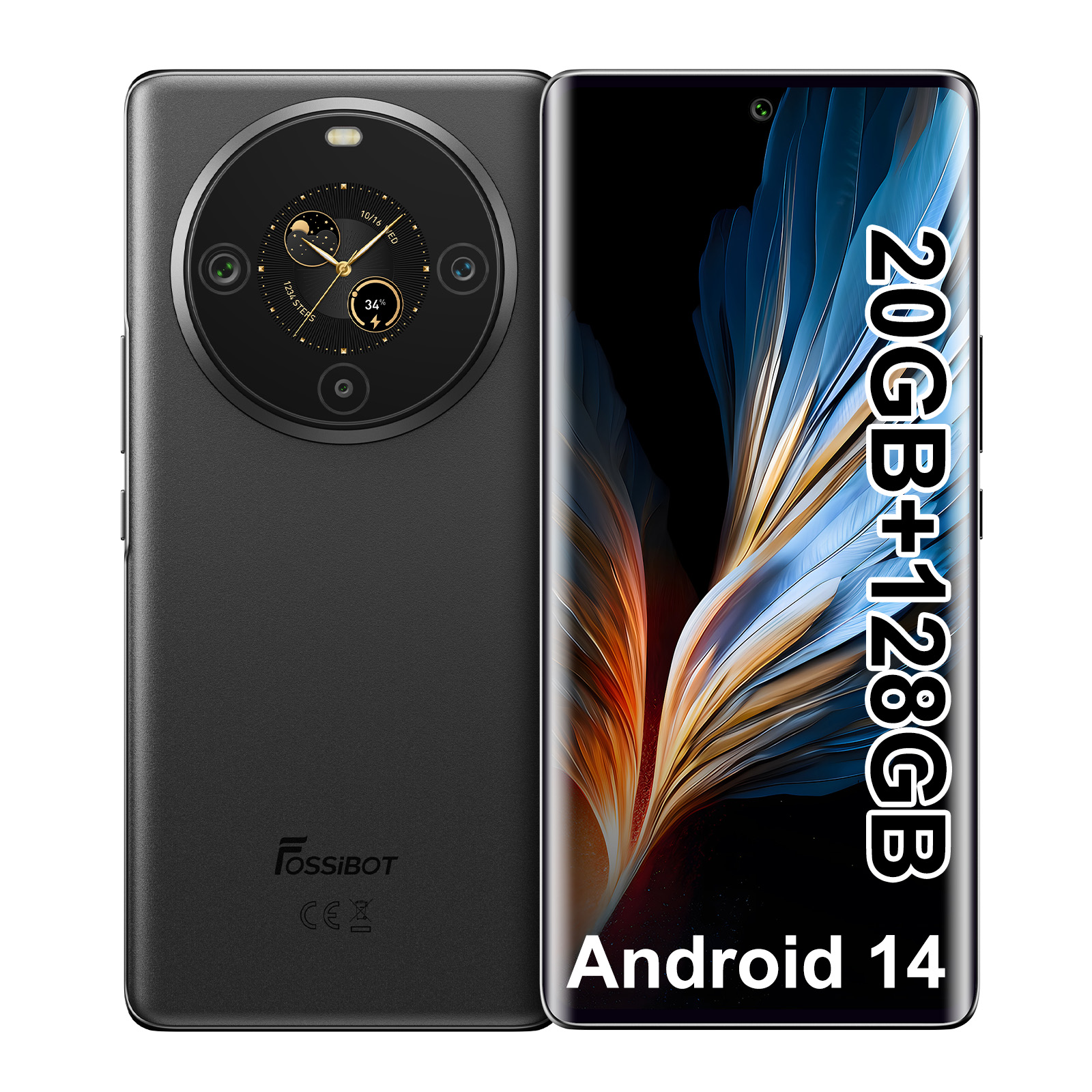 Fossibot S3 Pro Celular 20Gb/128Gb Dual Sim-Negro 4G/Lte