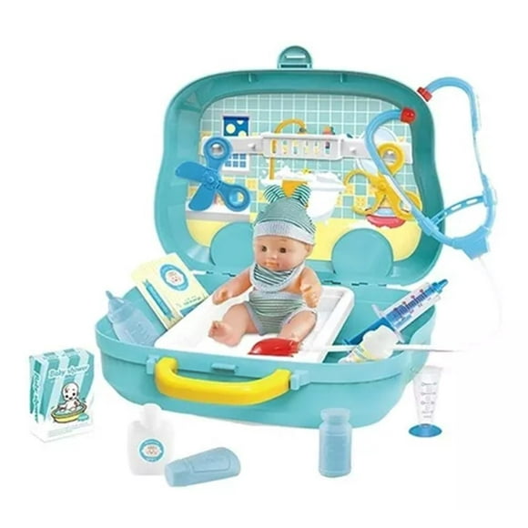 Set de Maletin Doctor con Muñeco y 19 accesorios